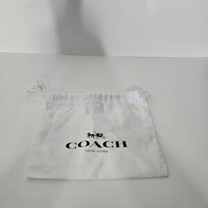 Coach White Dust Bag with Drawstring